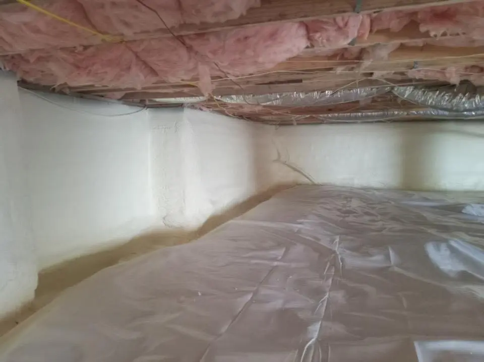 Crawl space encapsulation with closed-cell spray foam for Attic Insulation in Haddam
